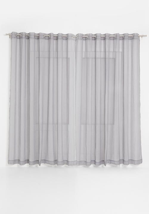 Design Collection - Ella sheer eyelet curtain - grey