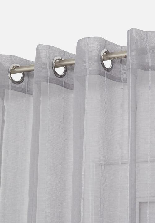 Design Collection - Ella sheer eyelet curtain - grey