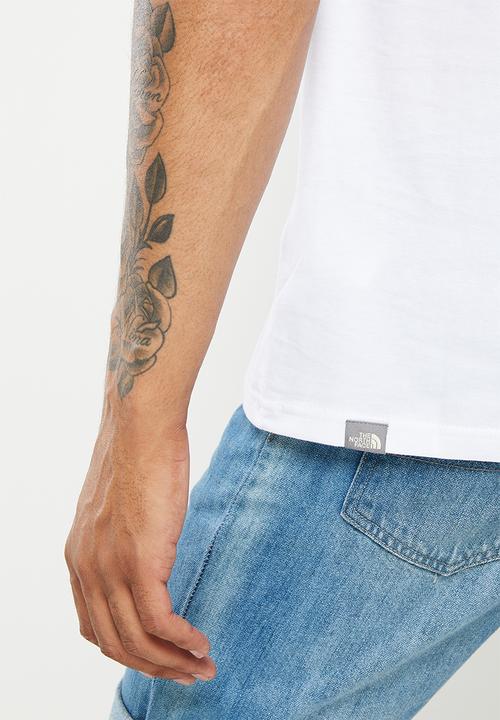 The North Face - M short sleeve north faces tee  - tnf white & acoustic blue