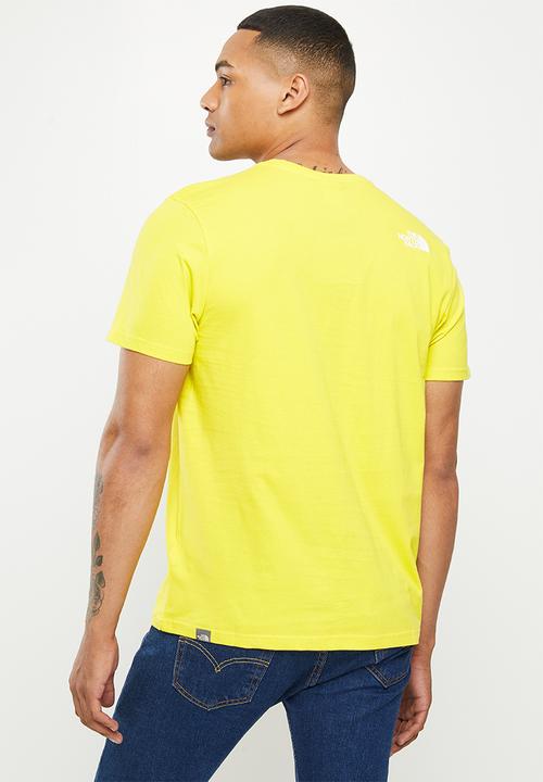 The North Face - M short sleeve rust  2 tee - acid yellow