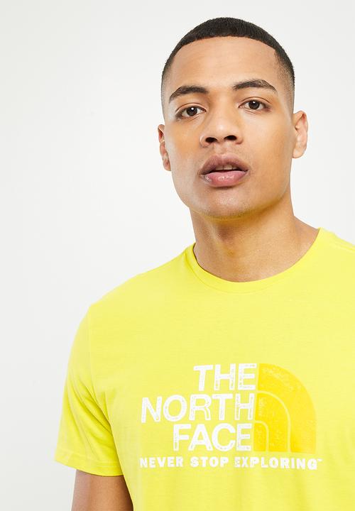 The North Face - M short sleeve rust  2 tee - acid yellow