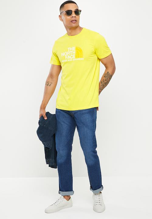 The North Face - M short sleeve rust  2 tee - acid yellow