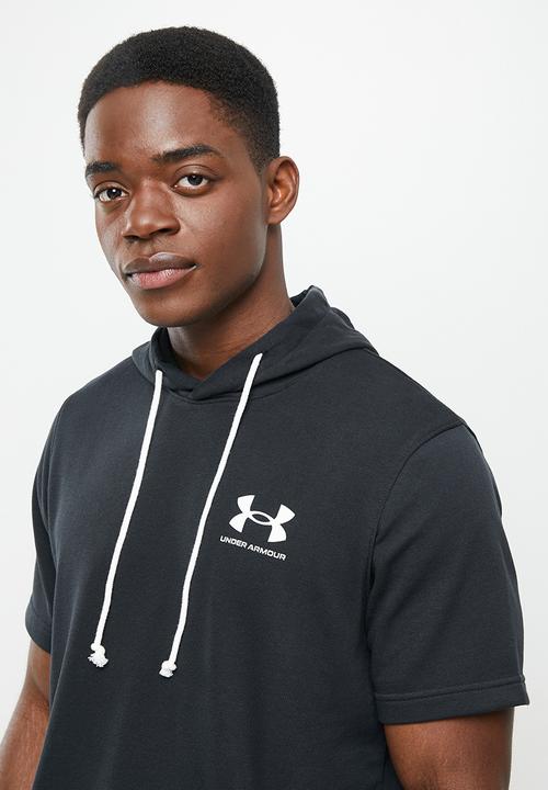 Under Armour - UA Rival Terry Short Sleeve Hoodie- black