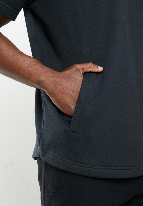 Under Armour - UA Rival Terry Short Sleeve Hoodie- black