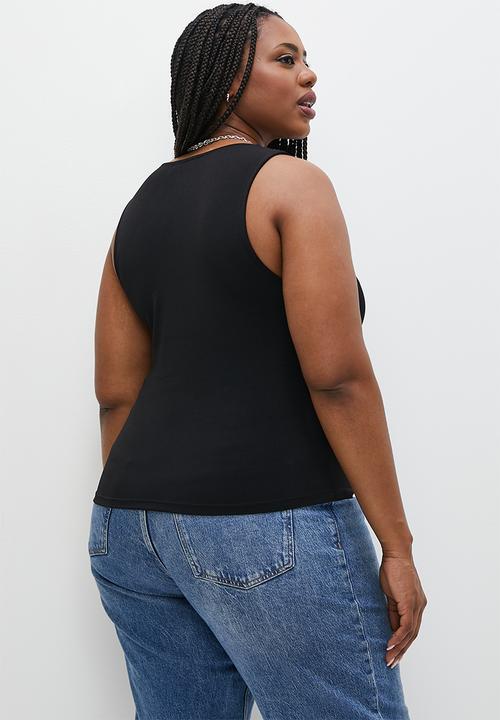 Superbalist - 2 Pack scoop neck vest - black & white