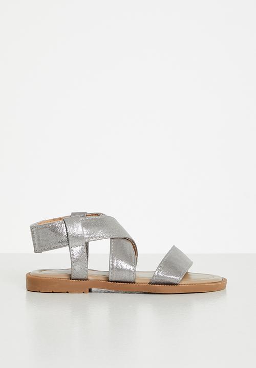 Pop Candy - Girls metallic sandal - silver