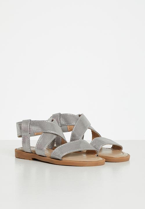Pop Candy - Girls metallic sandal - silver