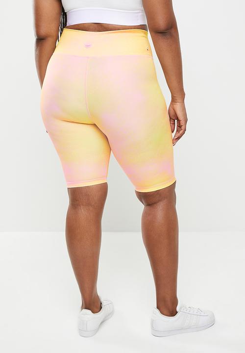 adidas Performance - Plus short legging - bliss lilac & almost yellow