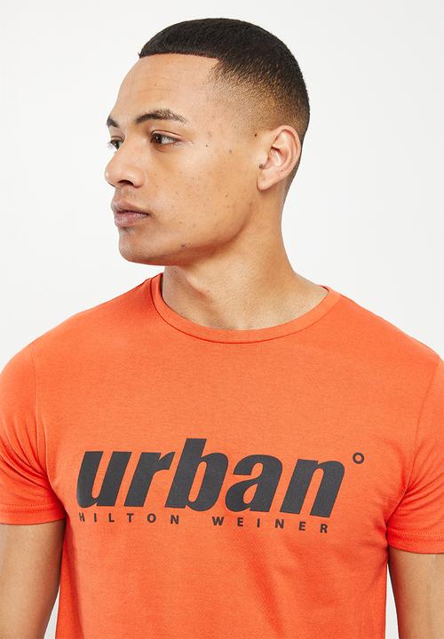 urban° - Urban embroidered  tee - burnt orange