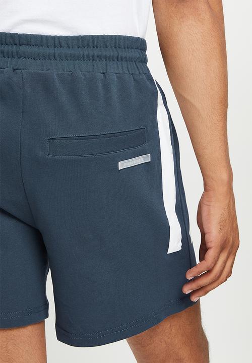 urban° - Urban contrast matt plastisol printed short - navy
