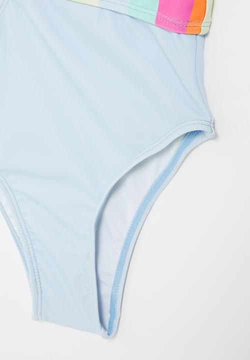 Rebel Republic - Girls one arm swimsuit - multi