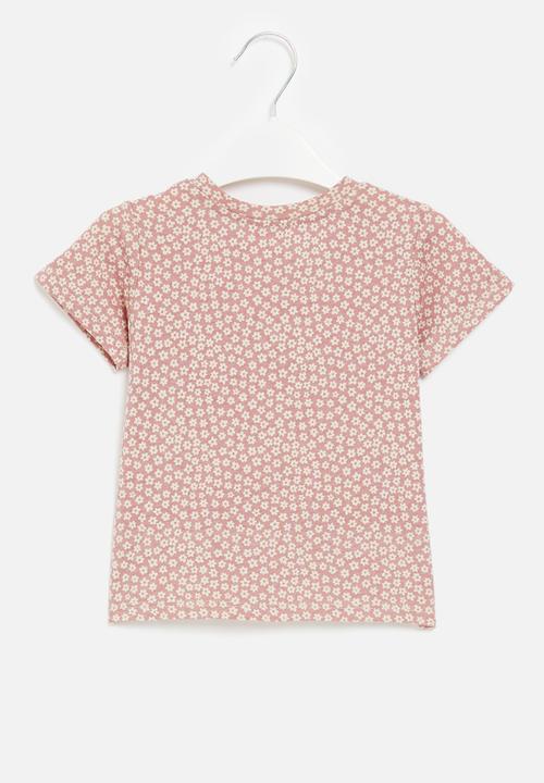 Cotton On - Jamie short sleeve tee - dusty berry/luna floral