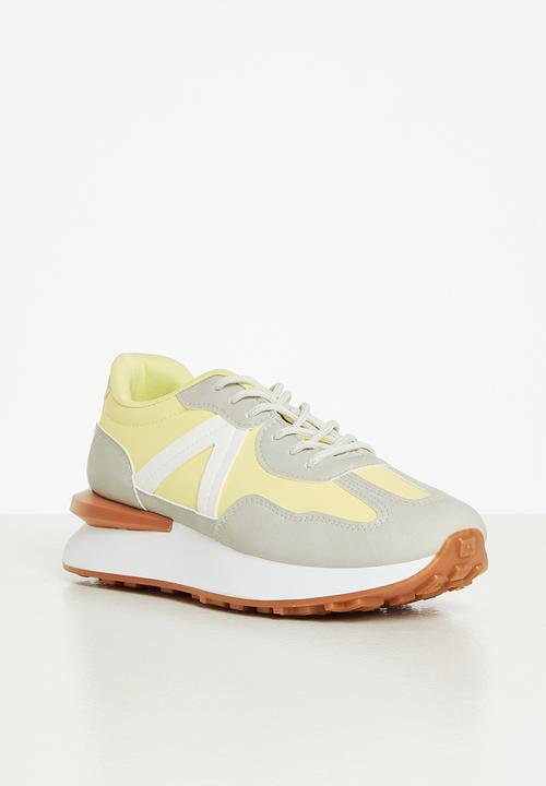 Tom Tom - Noah sporty lace-up sneaker - grey & yellow