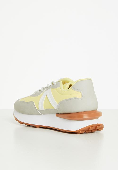 Tom Tom - Noah sporty lace-up sneaker - grey & yellow