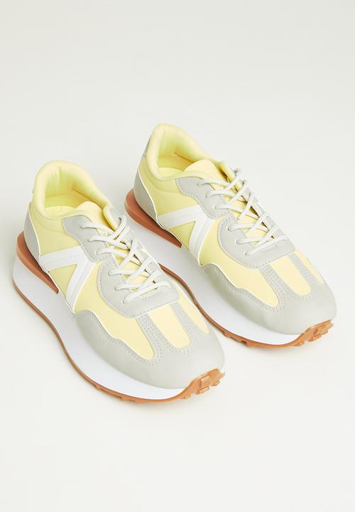 Tom Tom - Noah sporty lace-up sneaker - grey & yellow