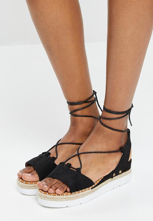 Madison® - Calli espadrille flatform sandal - black