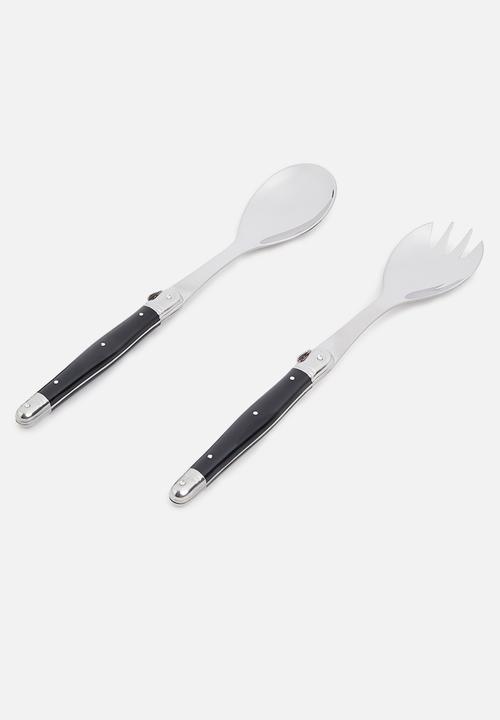 André Verdier - Laguiole salad servers 2 piece set - black