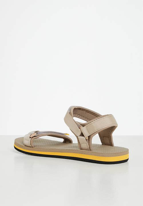 Tom Tom - Dream 2 velcro strap sandal - taupe & mustard
