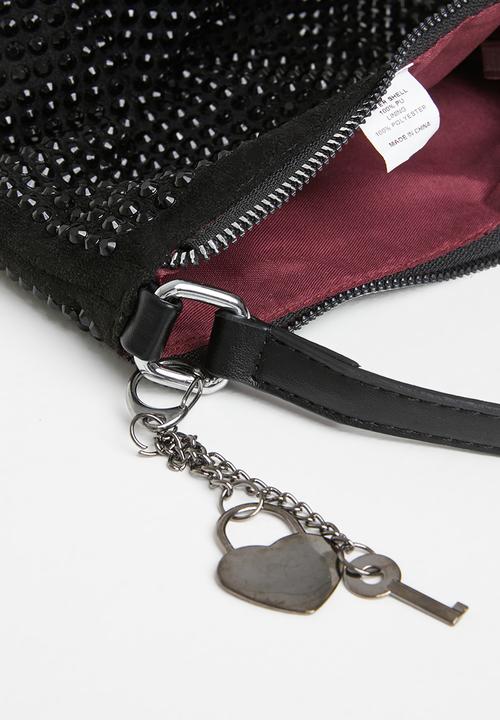 SISSY BOY - Bling lady like bag - black