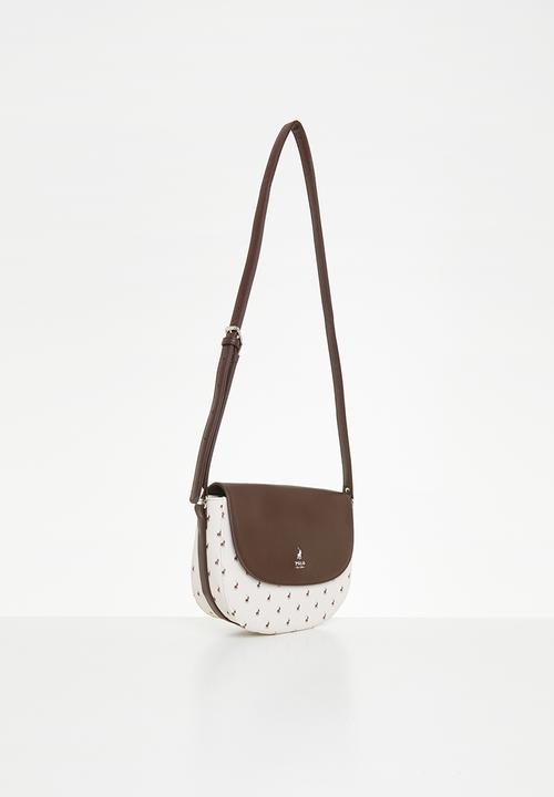 POLO - Chelsea flapover saddle crossbody bag - cream