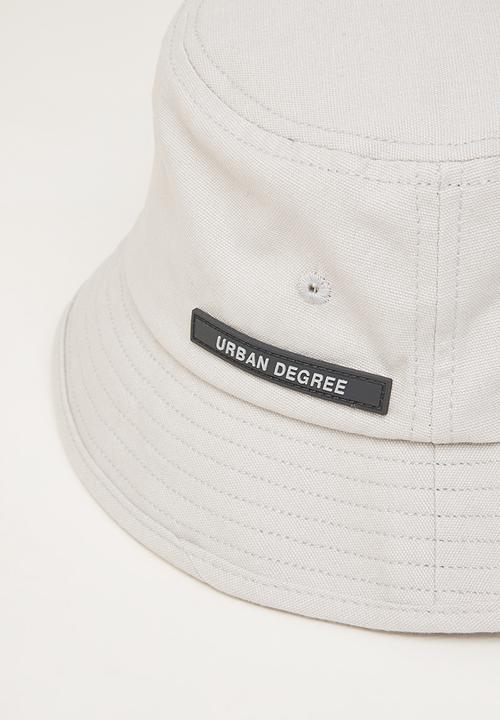 urban° - Urban canvas bucket tonal rubber badge cap  - oyster mushroom