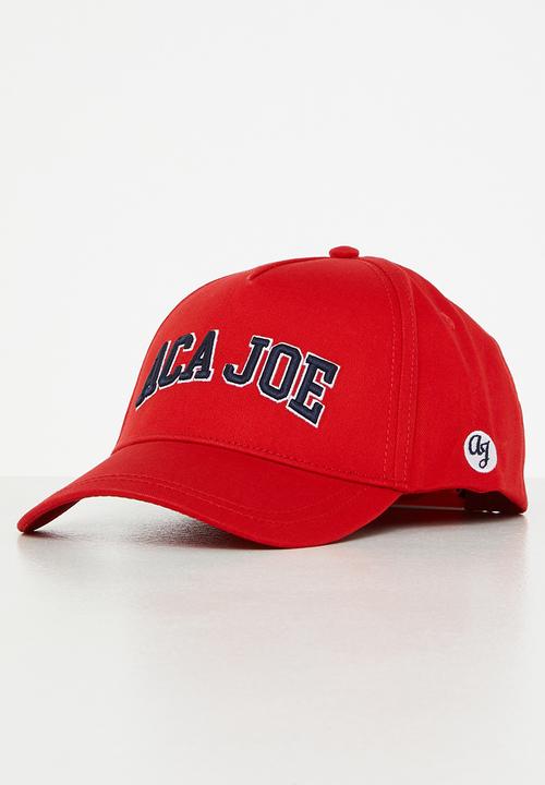Aca Joe - Aca joe cotton twill hard buckram 3d+ flat embroidery hat - red