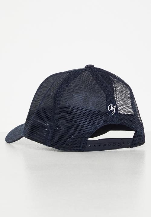 Aca Joe - Aca joe cotton denim front with rubber badge & mesh - blue denim