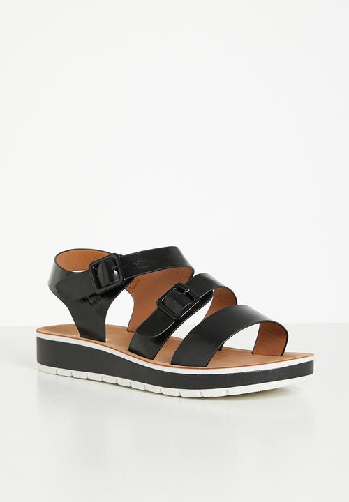 Plum - Zola slingback sandal - black