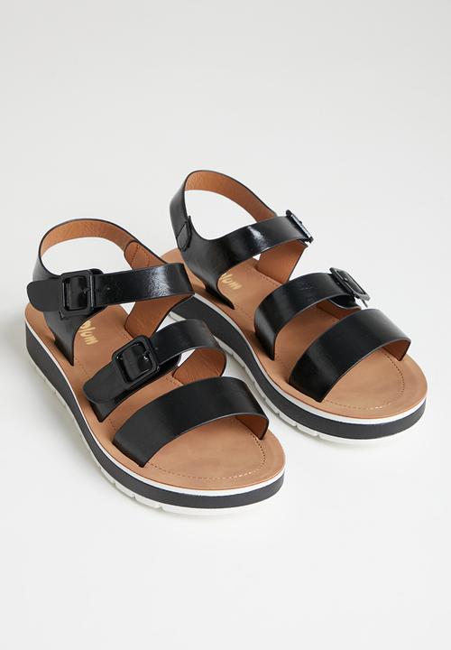 Plum - Zola slingback sandal - black