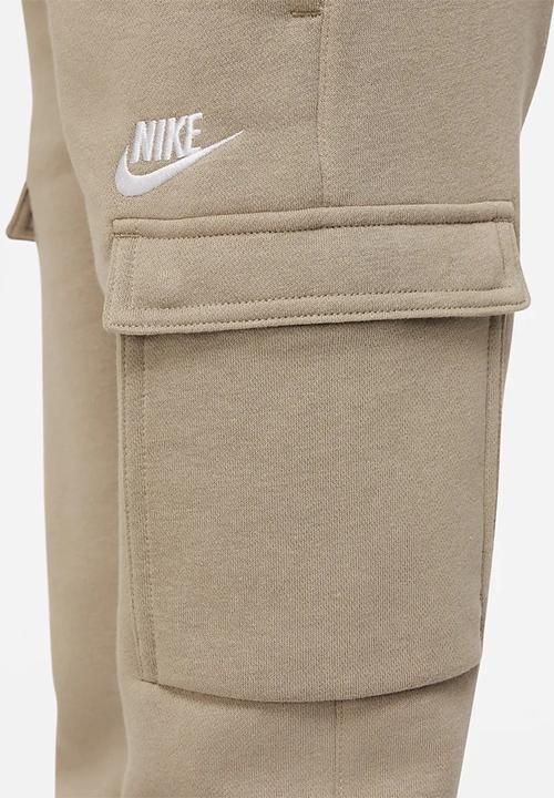 Nike - Nike sportswear club cargo pant - khaki & white