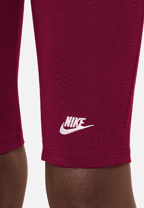 Nike - Nike Sportswear bike 9 in short - dark beetroot & white