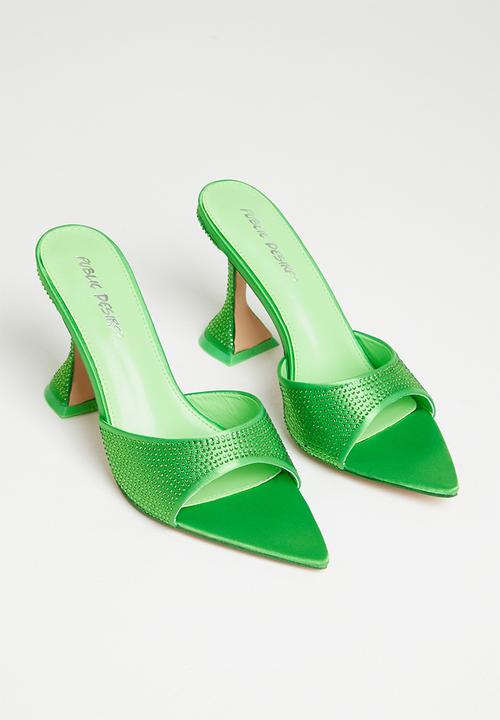 Public Desire - Duchess mule - lime satin