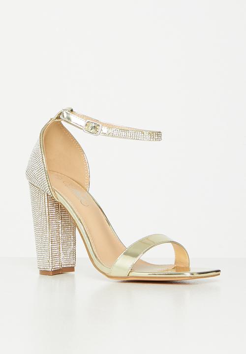 Miss Black - Funk1 block heel - gold