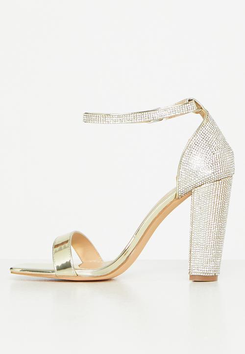 Miss Black - Funk1 block heel - gold