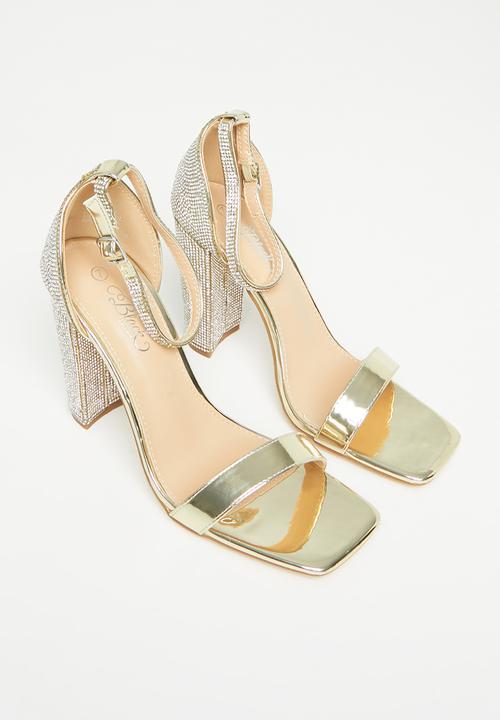 Miss Black - Funk1 block heel - gold