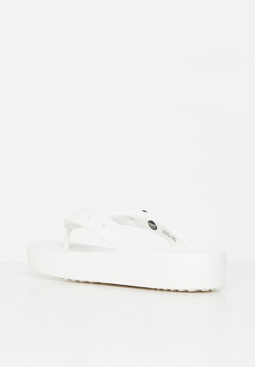 Crocs - Classic platform flip w - white