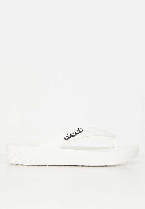 Crocs - Classic platform flip w - white