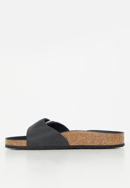 Birkenstock - Madrid big buckle waxy oiled leather regular - black