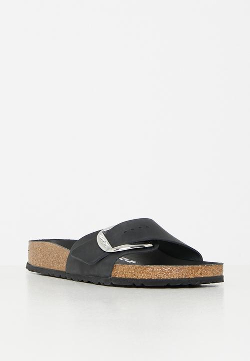 Birkenstock - Madrid big buckle waxy oiled leather regular - black
