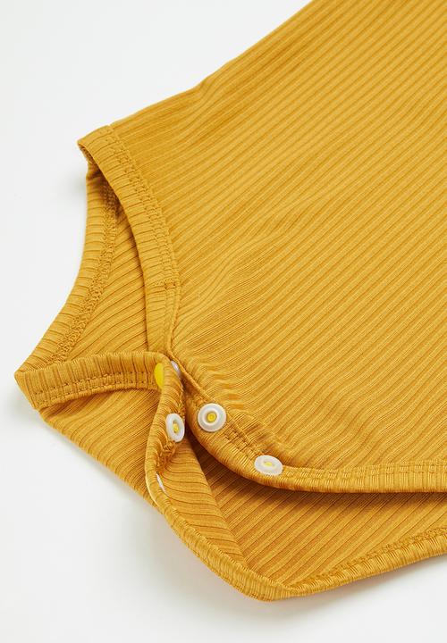 Pop Candy - Flutter sleeve babygrow - light brown