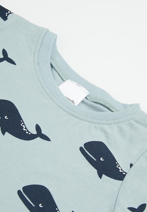Pop Candy - Boys whale tee & shorts set - blue