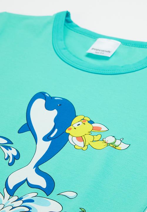 Pop Candy - Dolphin pj set - blue/grey