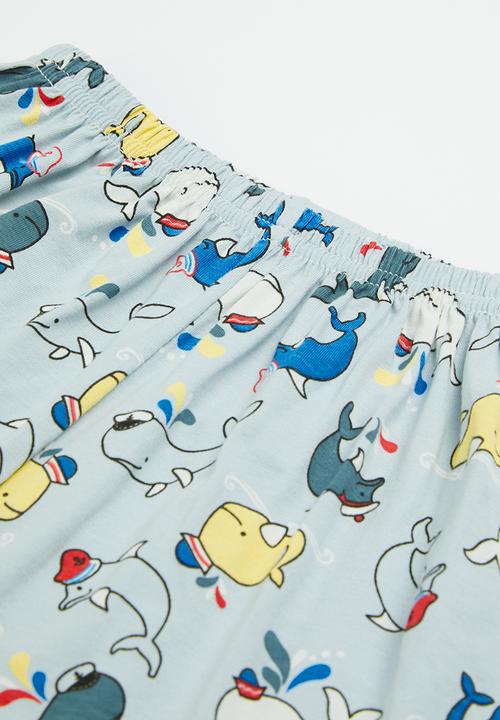 Pop Candy - Dolphin pj set - blue/grey