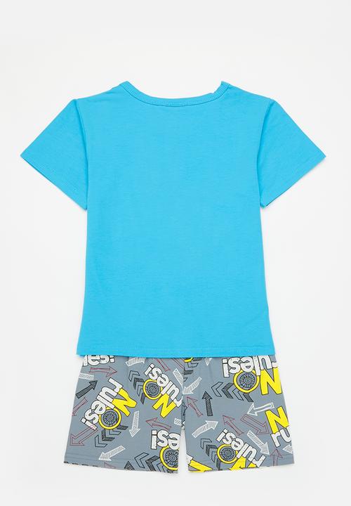 Pop Candy - No rules pj set - blue/grey