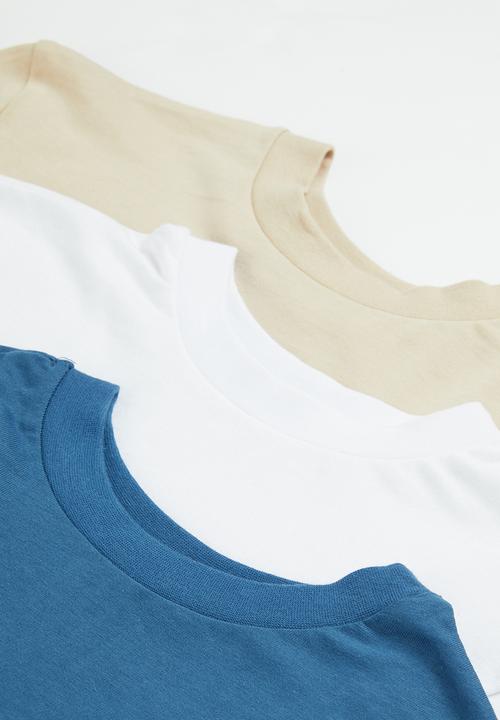 Superbalist - 3 Pack plain tee - multi