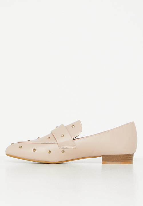 Plum - Optic studded loafer - neutral
