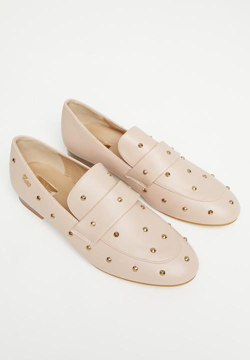 Plum - Optic studded loafer - neutral