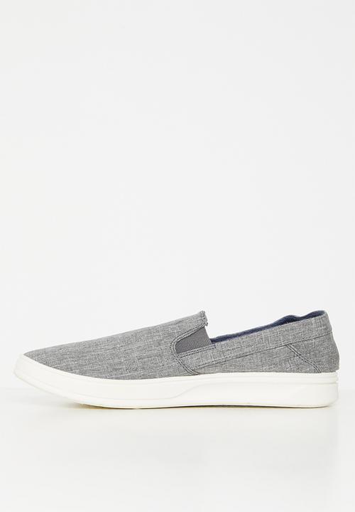 Quiksilver - Harbor wharf slip-on - grey & white
