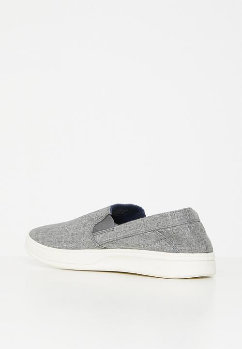Quiksilver - Harbor wharf slip-on - grey & white