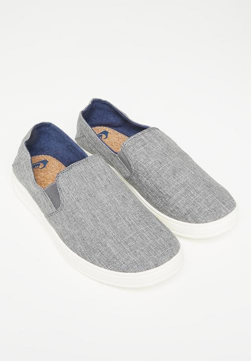 Quiksilver - Harbor wharf slip-on - grey & white